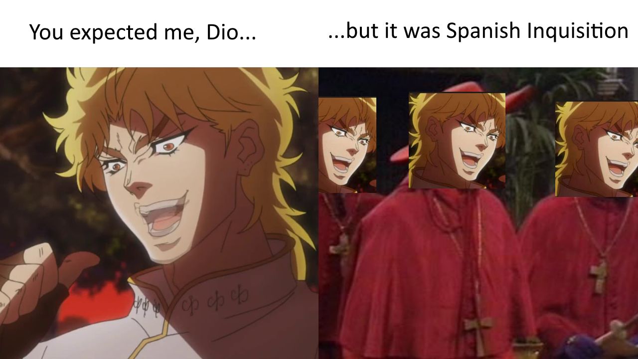 You it was a normal Kono Dio da meme, but it was a Kono Link da meme  all along! : r/ShitPostCrusaders