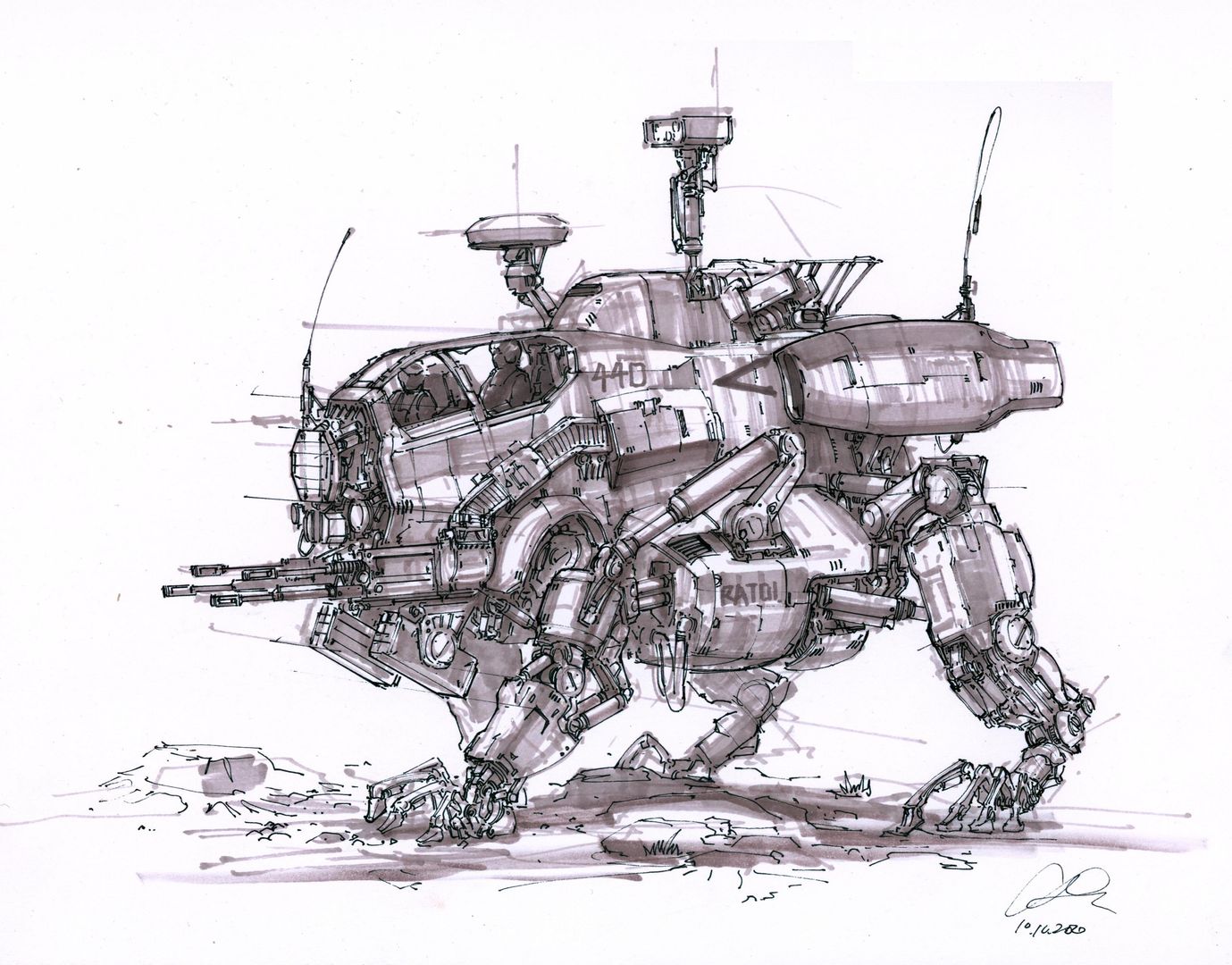 Bored Mech drawing : r/drawing