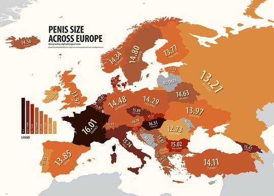 Bounty Schep duidelijk Penis Size Across Europe (SFW) [1024x731] | Scrolller